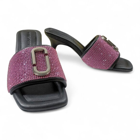 Marc Jacobs The Rinestone J Marc Heeled Sandals -US Size 5- NWB - Picture 3 of 16